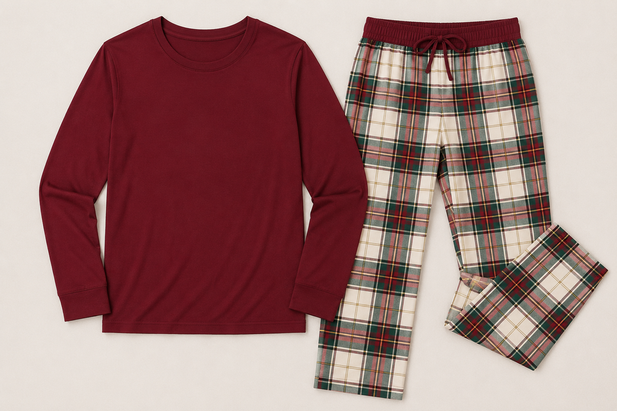 PRE-ORDER - Holiday Plaid Men's Bamboo Pajama Set