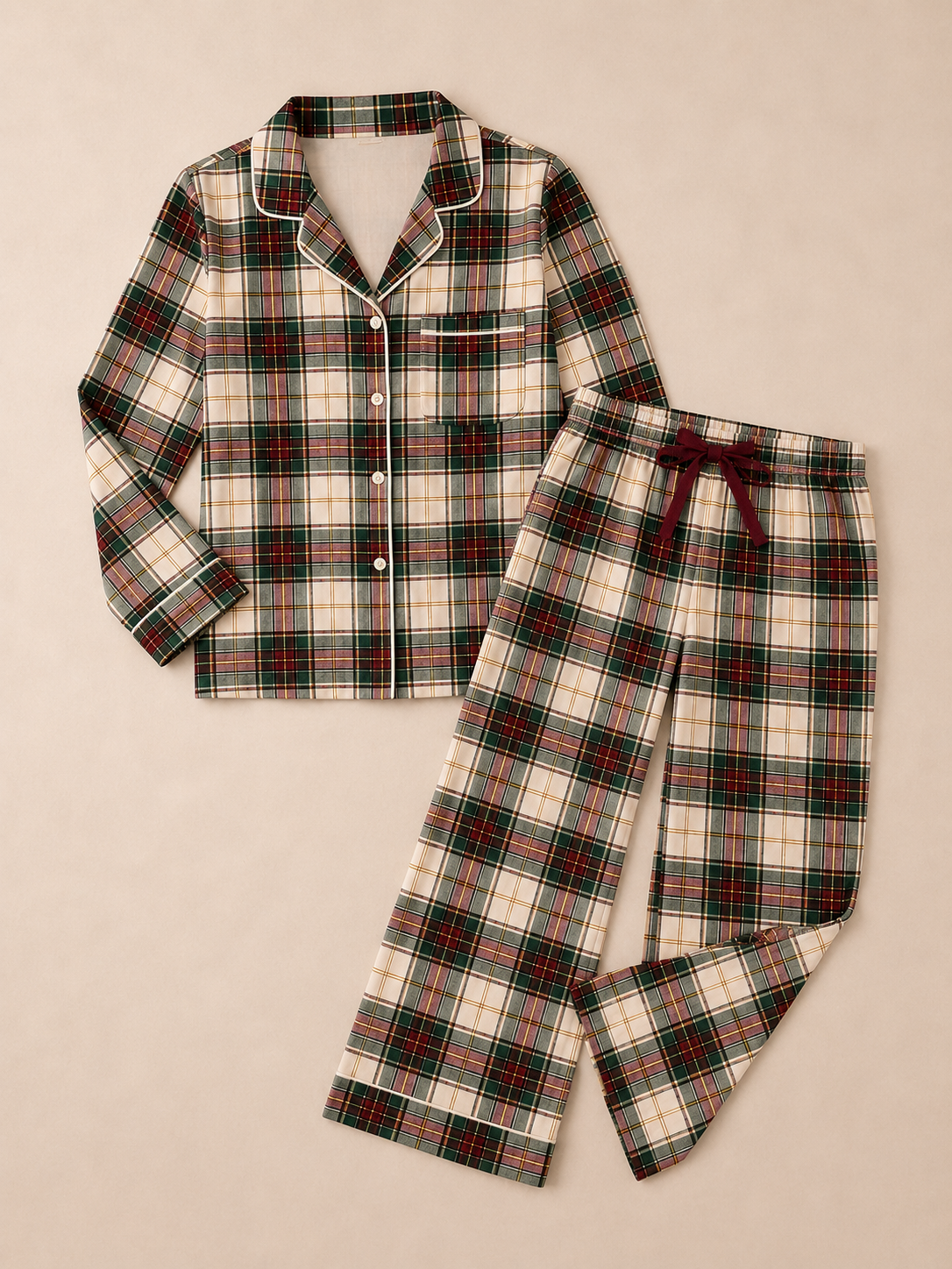 PRE-ORDER - Holiday Plaid Women's Bamboo Pajama Set